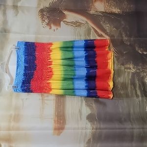 Rainbow ombre tube top